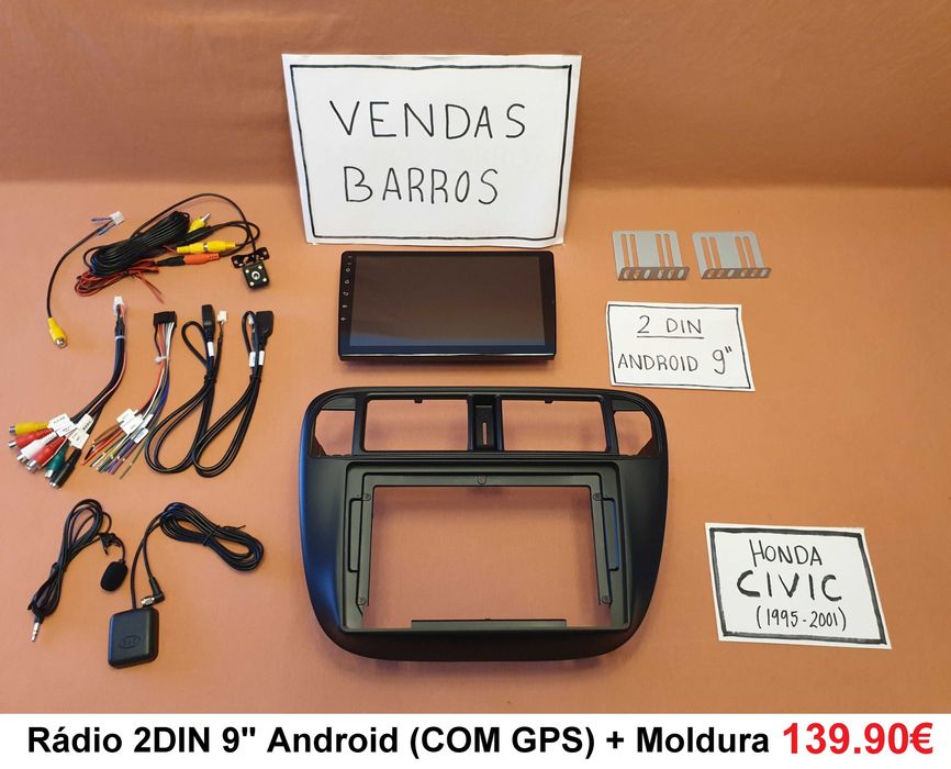 Rádio 2DIN Honda CIVIC MK6 • (1995 a 2001) • Android EK EJ EM MA MB MC