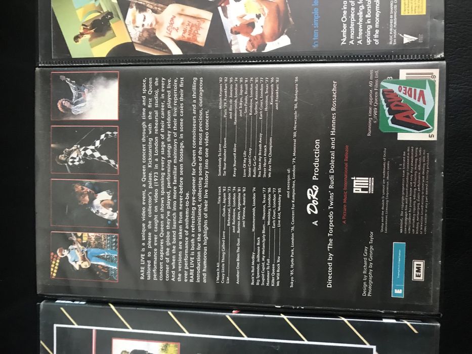 3 vhs VHS The Doors Sex Pistols Queen kasety kaseta wideo Video