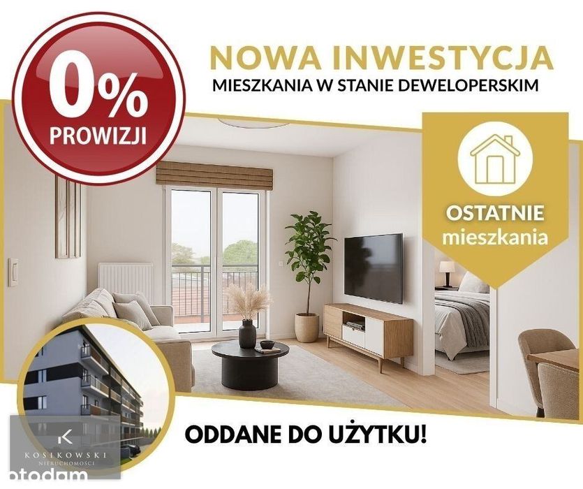 Mieszkanie 40,5m2 nowe budownictwo, Namysłów