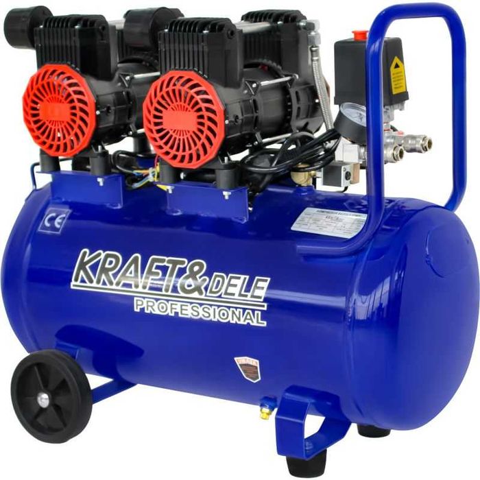 Kompresor Bezolejowy Sprężarka 50L 230V 3KW 2-Tłokowy Jakość New Mod*