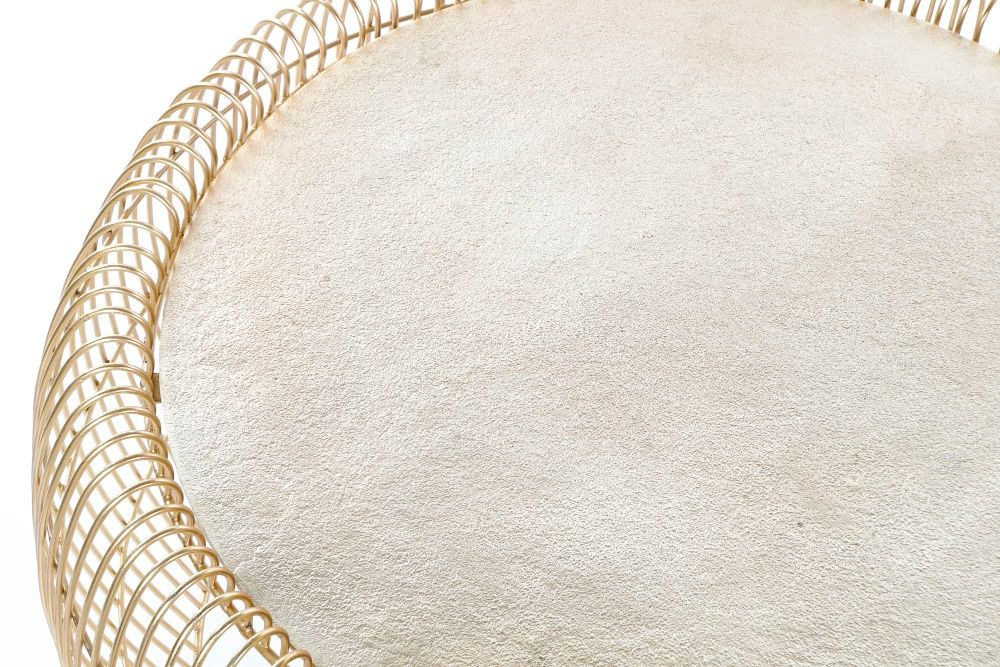 NOVO : Mesa Dourada de Metal - 74x38cm By Arcoazul