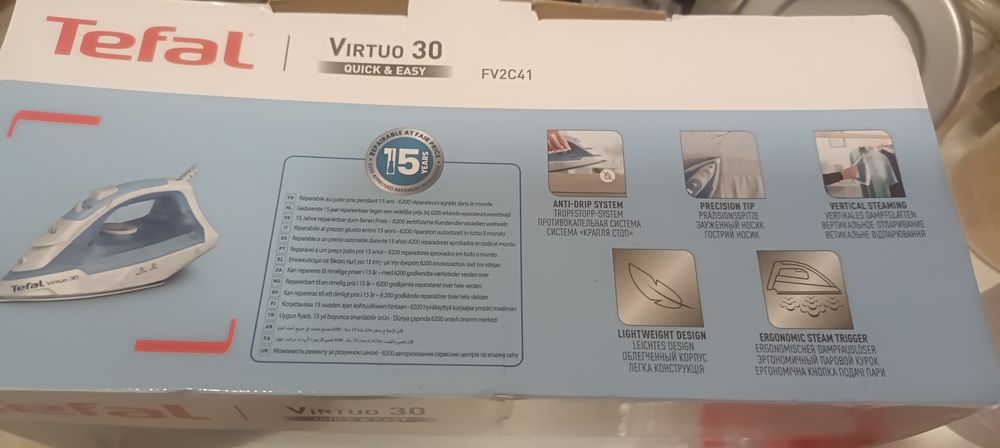 Ferro a vapor Tefal novo