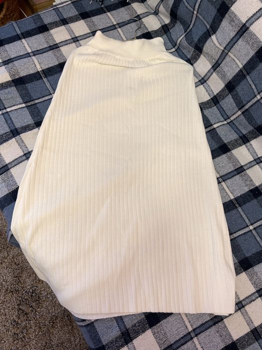 Юбка міді біла молочна