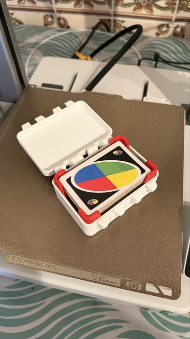 Caixa de guardar jogo UNO (sem as cartas)