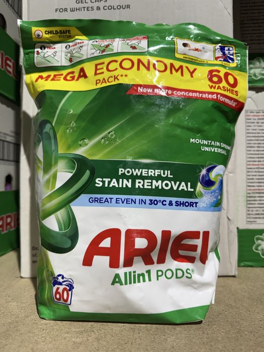 Капсули для прання ariel,persil,fairy,dash,lenor