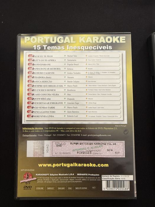 Dvds de karaoke originais