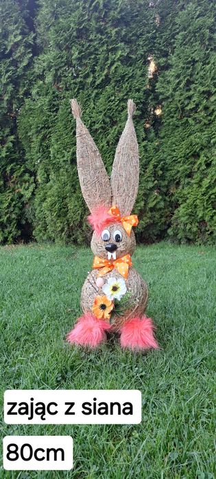 Zajac z siana  ozdoba Wielkanocna
