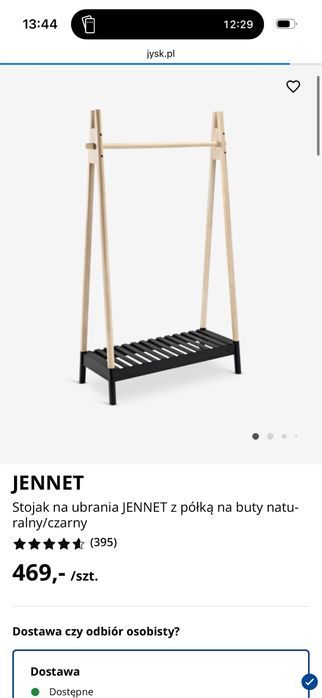 Wieszak statyw na ubrania Jysk Jennet