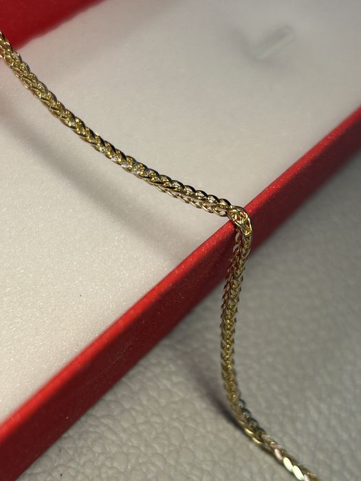 Złota 585 Bransoletka Damska Lisi Ogon Pełna