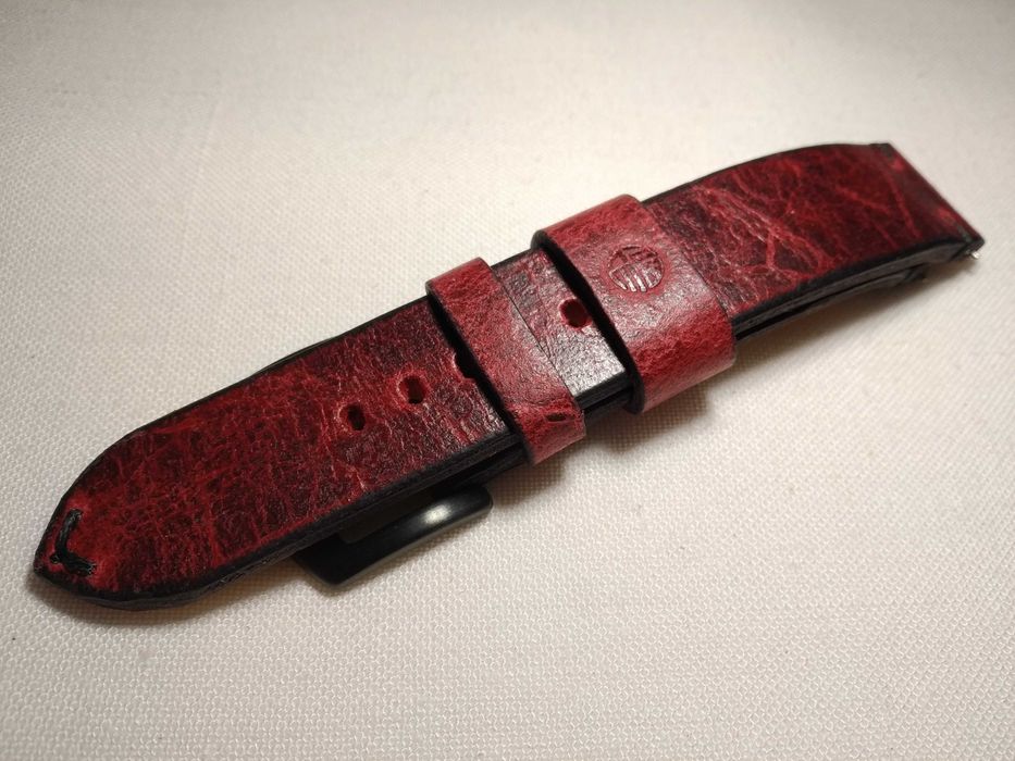 Pasek skórzany do zegarka Vintage 20 mm - Full Grain , szybki montaż