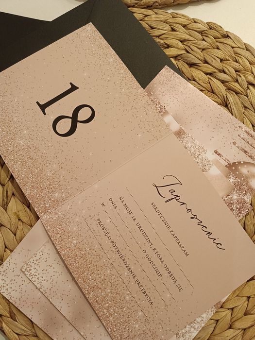 Zaproszenia Glamour na 18 tke