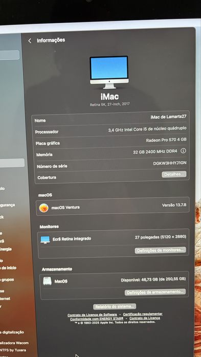 iMac 27 2017 estimado