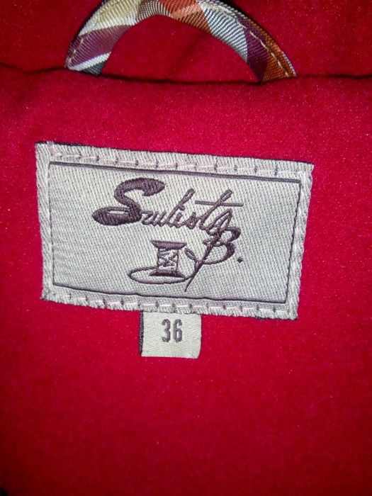 Plaszcz 36 Szulista czerwony