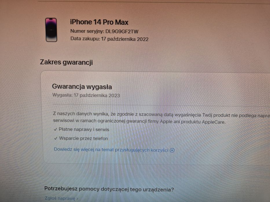 Smartfon APPLE Iphone 14 PRO MAX 256 GB, Komis Jasło Czackiego