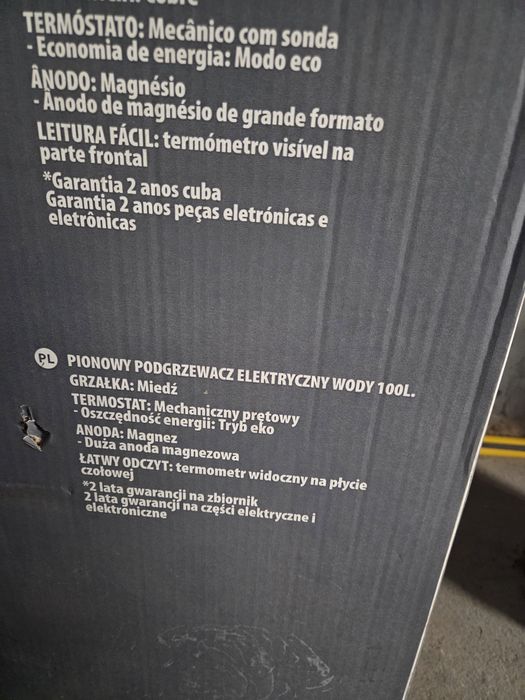 Pionowy podgrzewacz elektryczny wody 100 litrów