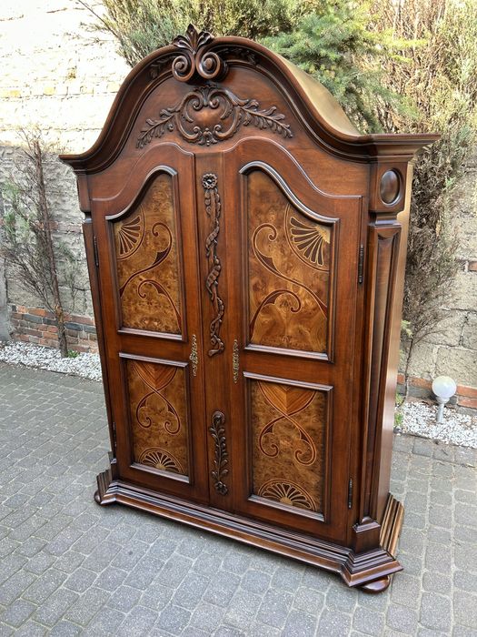 Stylowa Szafa Ubraniowa Intarsja Unikat ! ludwik kredens Po Renowacji