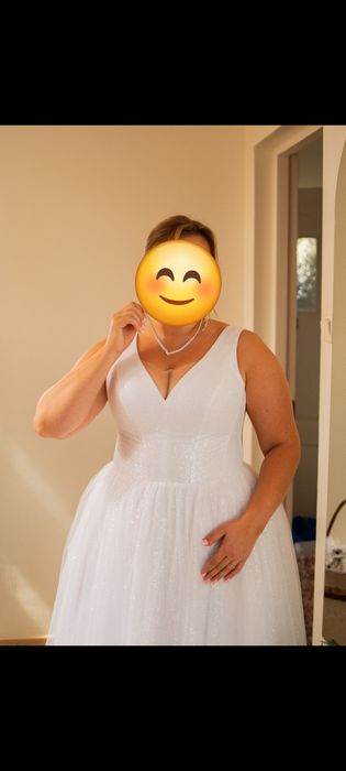 Suknia Ślubna XL/XXL Błyszcząca
