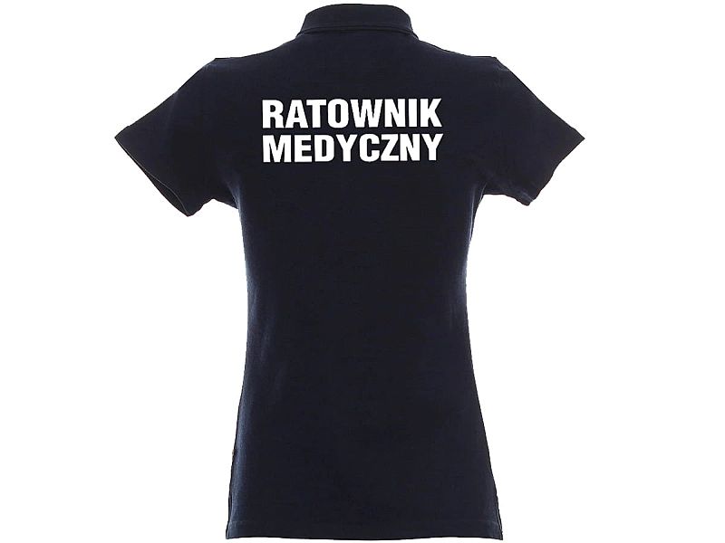 Koszulka Polo damska RATOWNIK MEDYCZNY granatowa (M)
