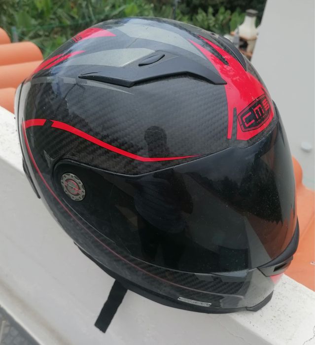 CMS Carbono Viseira Preta