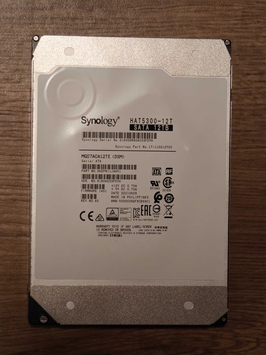 Dysk Enterprise Synology HAT5300-12T 12TB do Serwera NAS