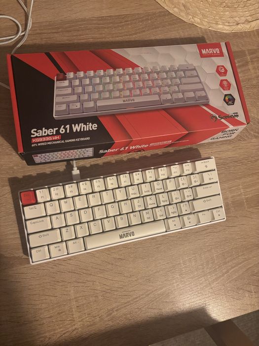 Klawiatura mechaniczna Marvo Saber 6 White 60%