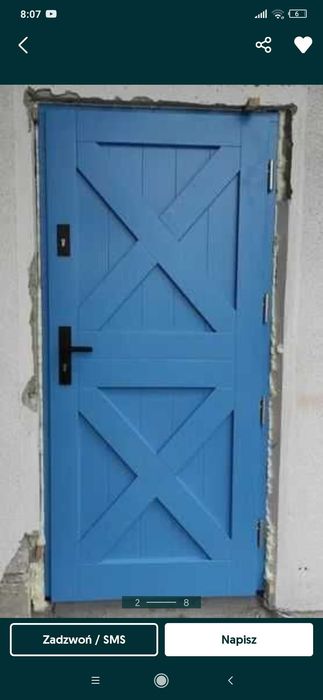 Drzwi zewnętrzne drewniane dębowe_dostawa gratis_pomiar_montaż_dotacja