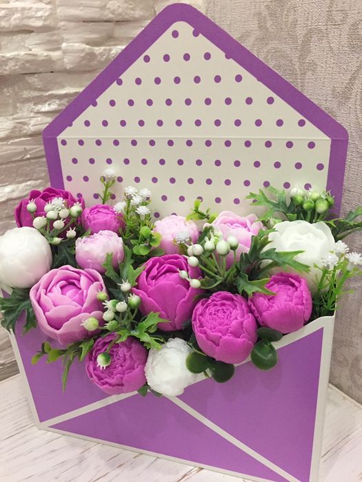 Букеты из натурального мила ручной работы