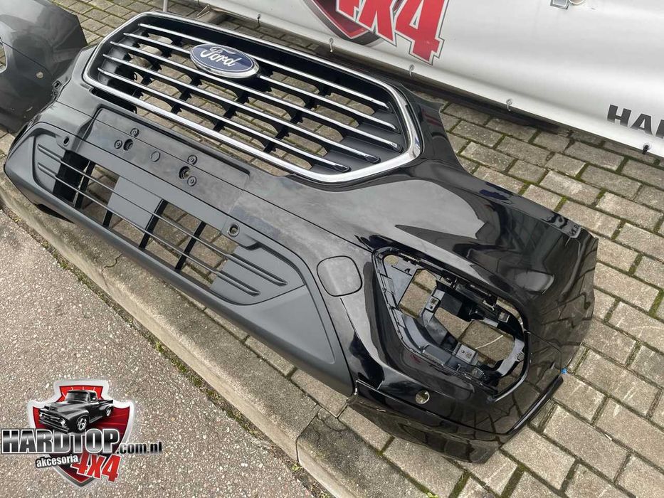 Zderzak Grill Ford Transit Custom 2018+ Przód Nowy Lift Czarny Chrom