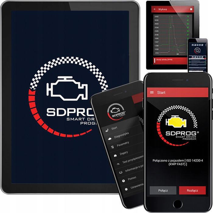 NOWY Polski program diagnostyczny do diagnostyki SDPROG OBD2 ELM327 Android iOS ORYGINALNY Zestaw FV GWARANCJA SKLEP Katowice + Wysyłka cała Polska
