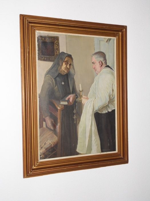 Pintura antiga a óleo