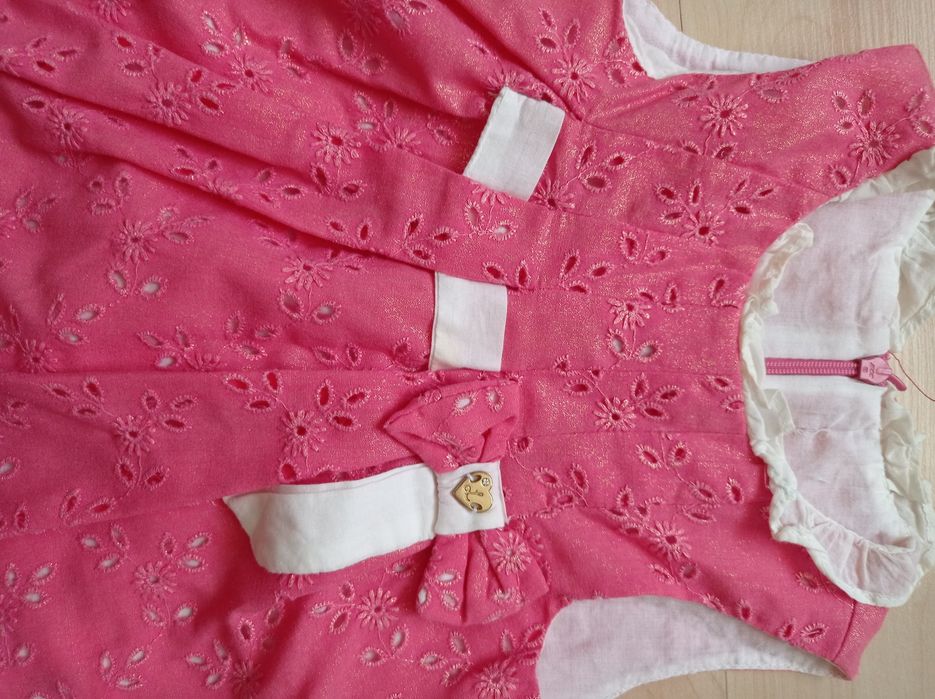 Sukienka 86-92 święta komunia wesele wizytowa błyszcząca