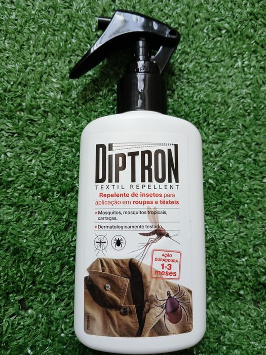 Repelente de insetos Diptron para aplicações em roupas e têxteis.
Atua