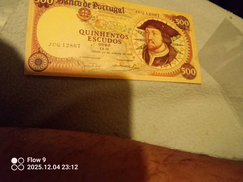 Nota 500 escudos D João.de 26 janeiro 1966