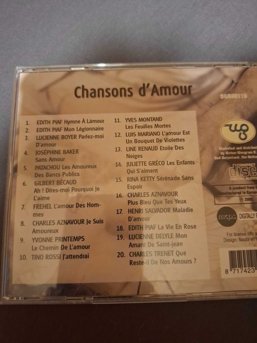Vendo cd chasons d'amour