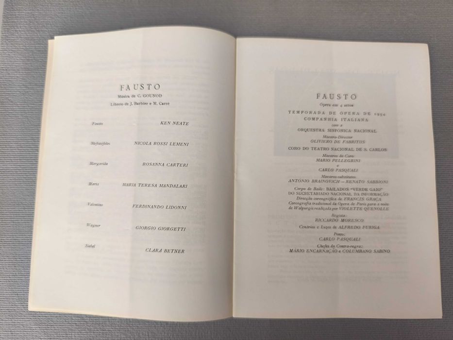 FAUSTO - C. Gounod 
Programa Ópera S. Carlos