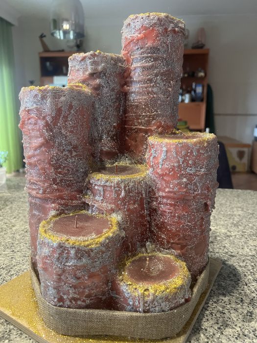 Vela decorativa  feita em casa