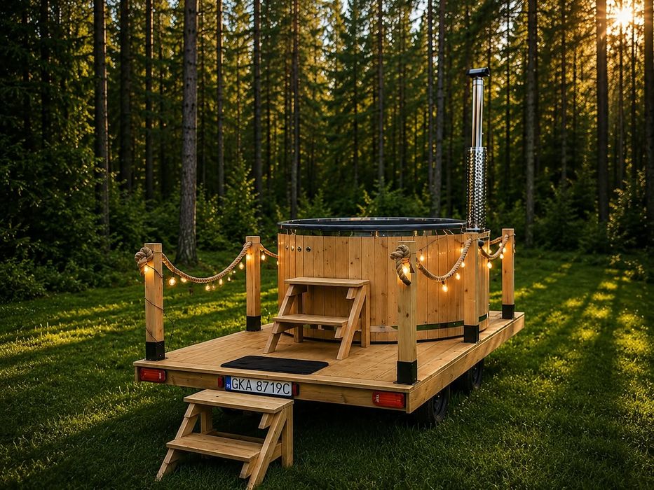 Mobilna balia ogrodowa jacuzzi spa