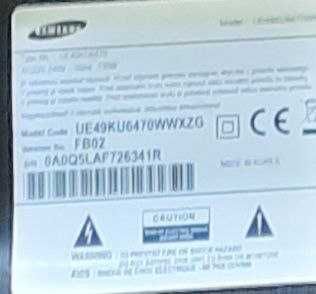 Продам телевізор 4K smart TV SAMSUNG UE49KU6470  на запчастини
