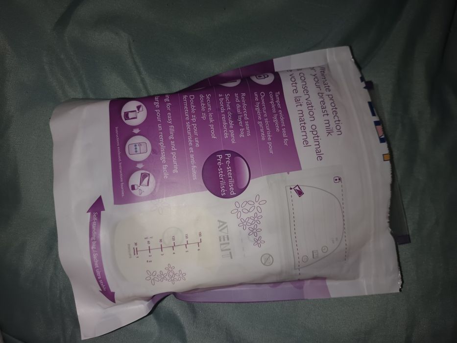 Sacos para guardar leite materno