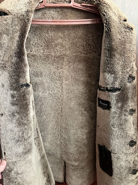 Чоловіча дублянка,натуральна кожа/хутро. Б/у