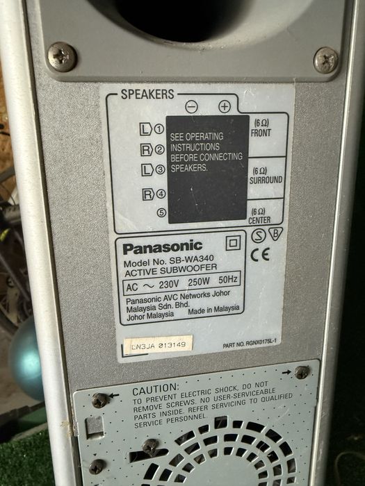 Home Cinema Panasonic 5.1 SB-WA340 Completo com DVD Receiver