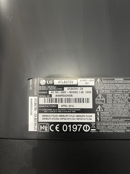 Telewizor LG 47LB670V