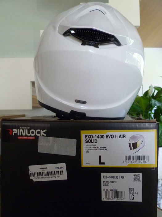 Capacete Integral Scorpion Exo-1400 Evo II Air Branco Pérola