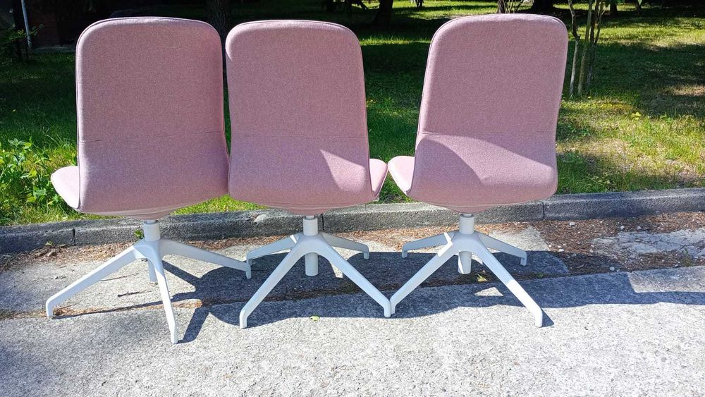 Krzesło konferencyjne obrotowe różowe krzesła fotele konferencyjne