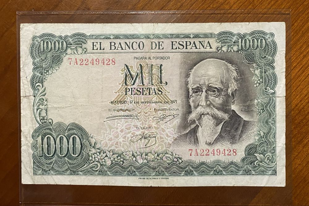 Nota 1583 - ESPANHA Mil Pesetas 1971
