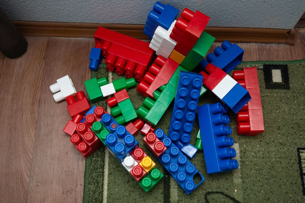 Конструктор блоки великі та середні, лук зі стрілами на липучках