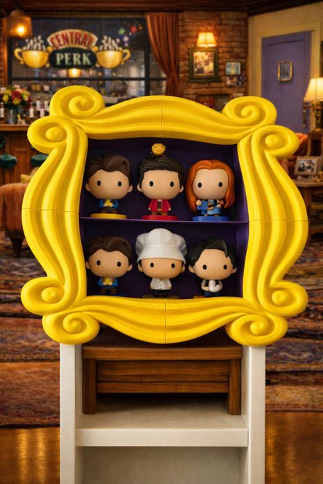 Friends McDonalds поличка для фігурок | Жовта рамка Друзі Підставка