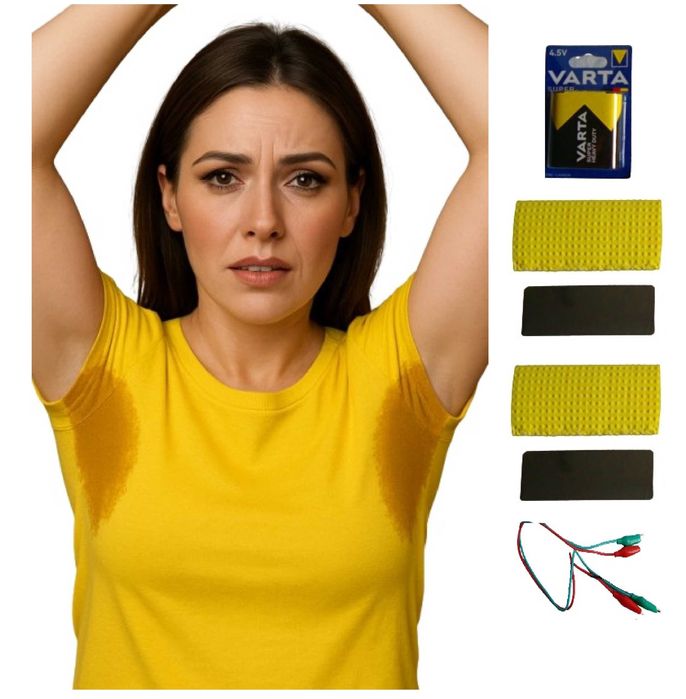 SKUTECZNE urządzenie zestaw aparat do JONOFOREZY na spocone pachy POT