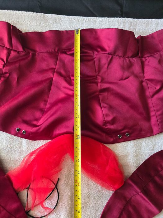 Kołnierzyk ozdobny burgundowy