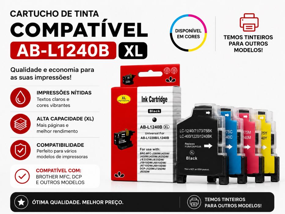 Tinteiro compatível Brother LC1240 AB-L1240 XL